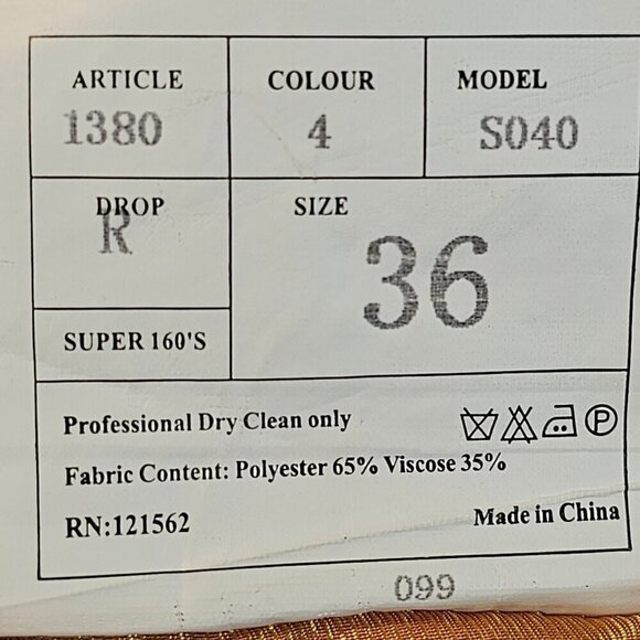 PortoFilo Black Brocade 1 Btn Sport Coat Mens 36 Single Vent Poly Viscose Blend - Picture 12 of 12